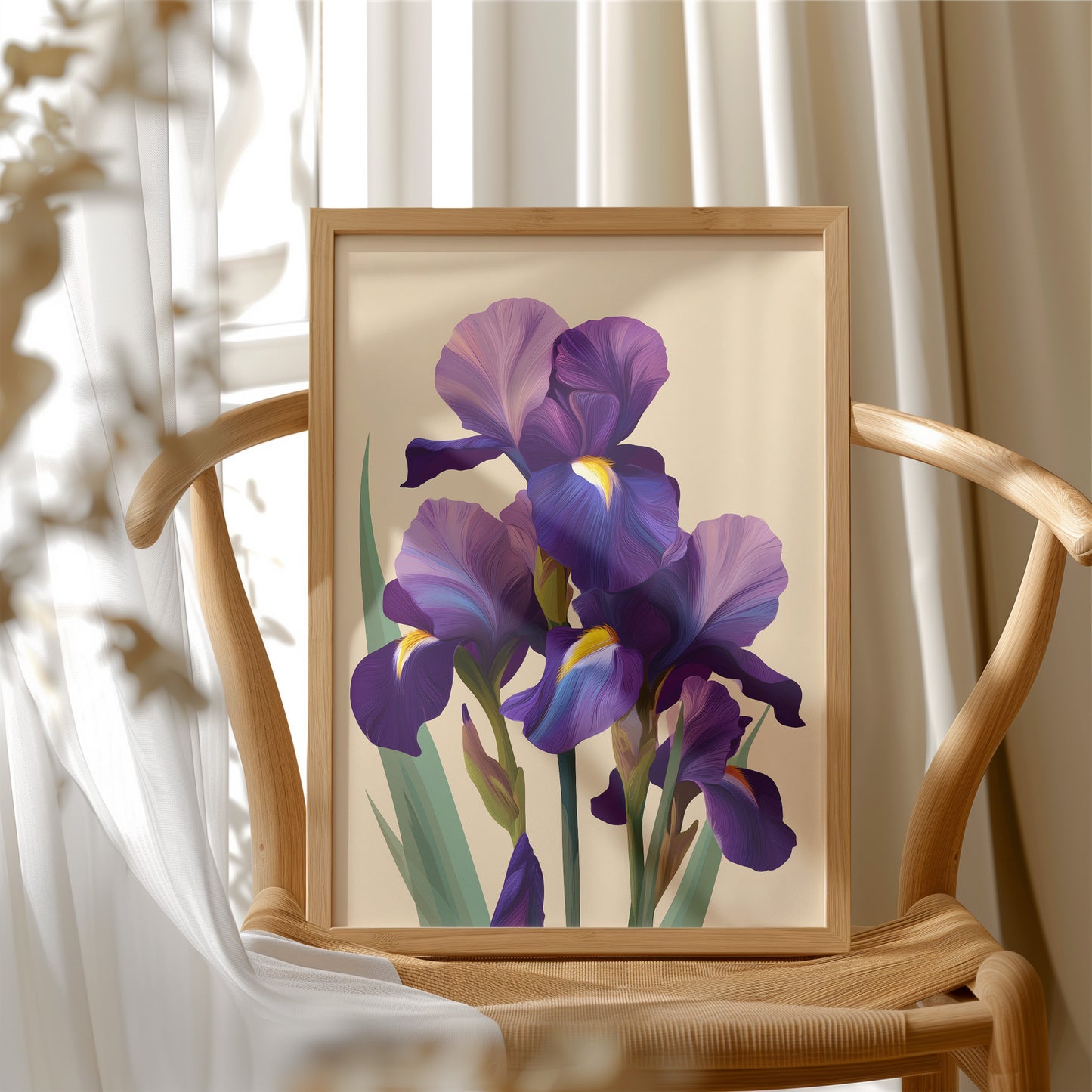 Three Irises Before Dusk