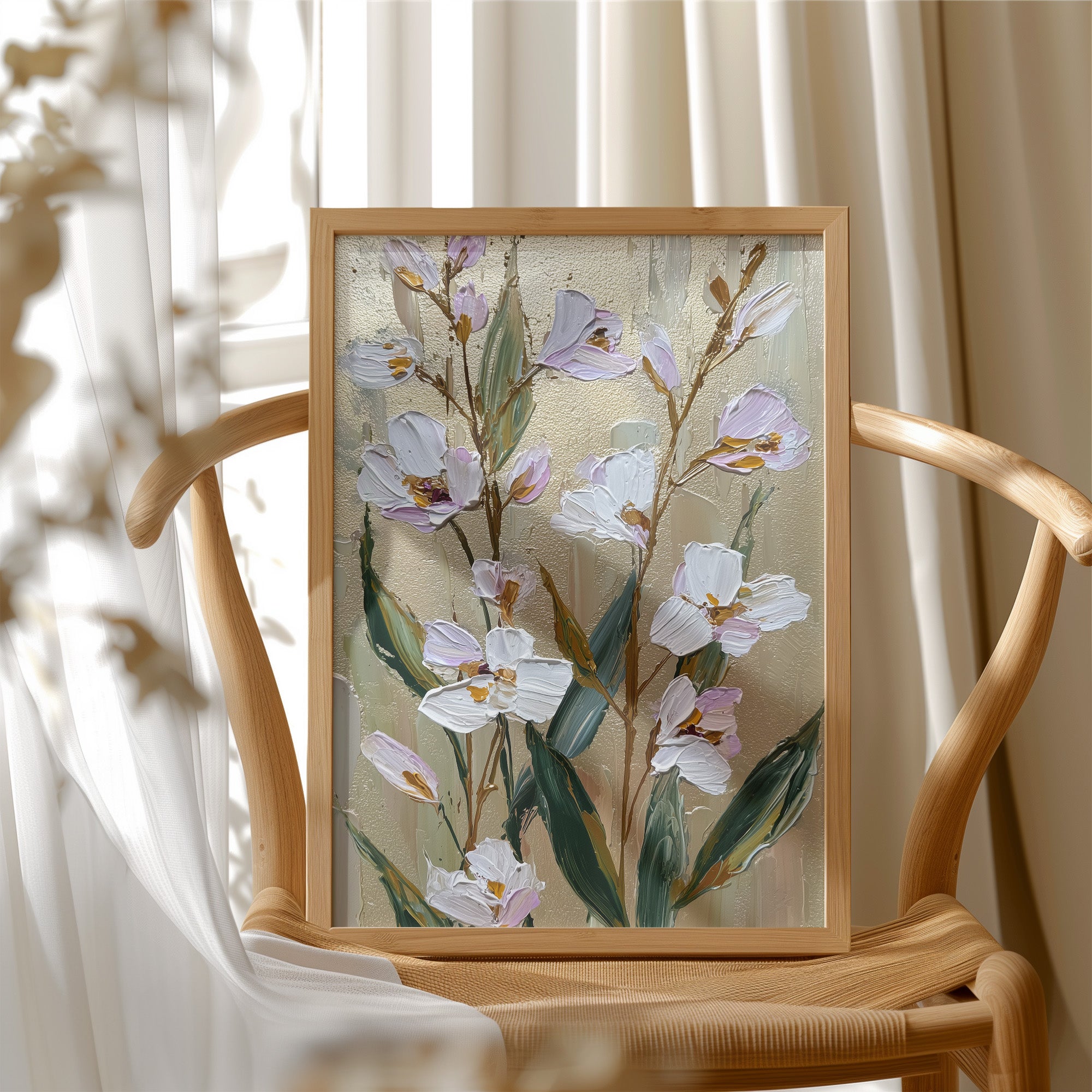Lavender Blooms on Gilded Air