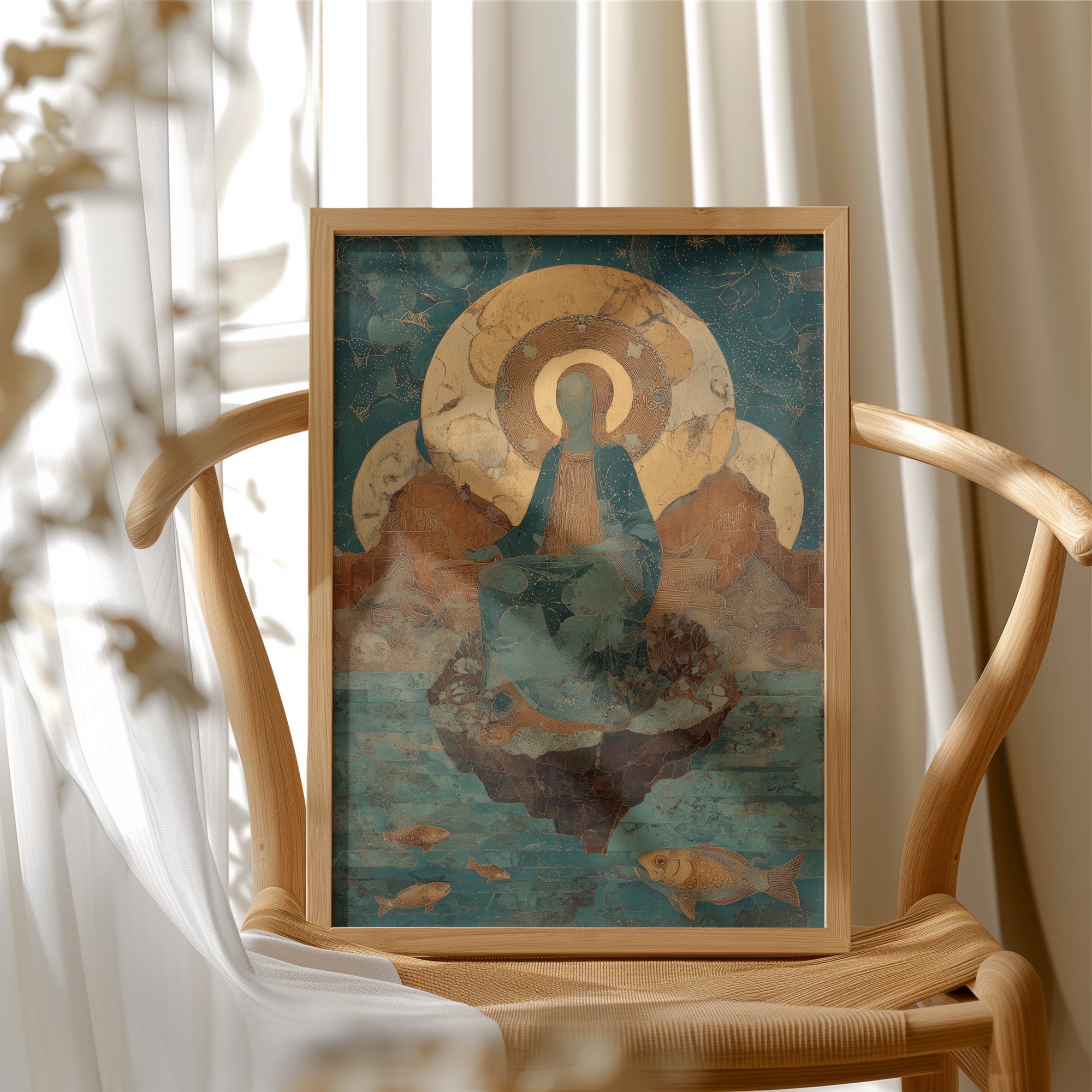She Sits Between Moon and Sea