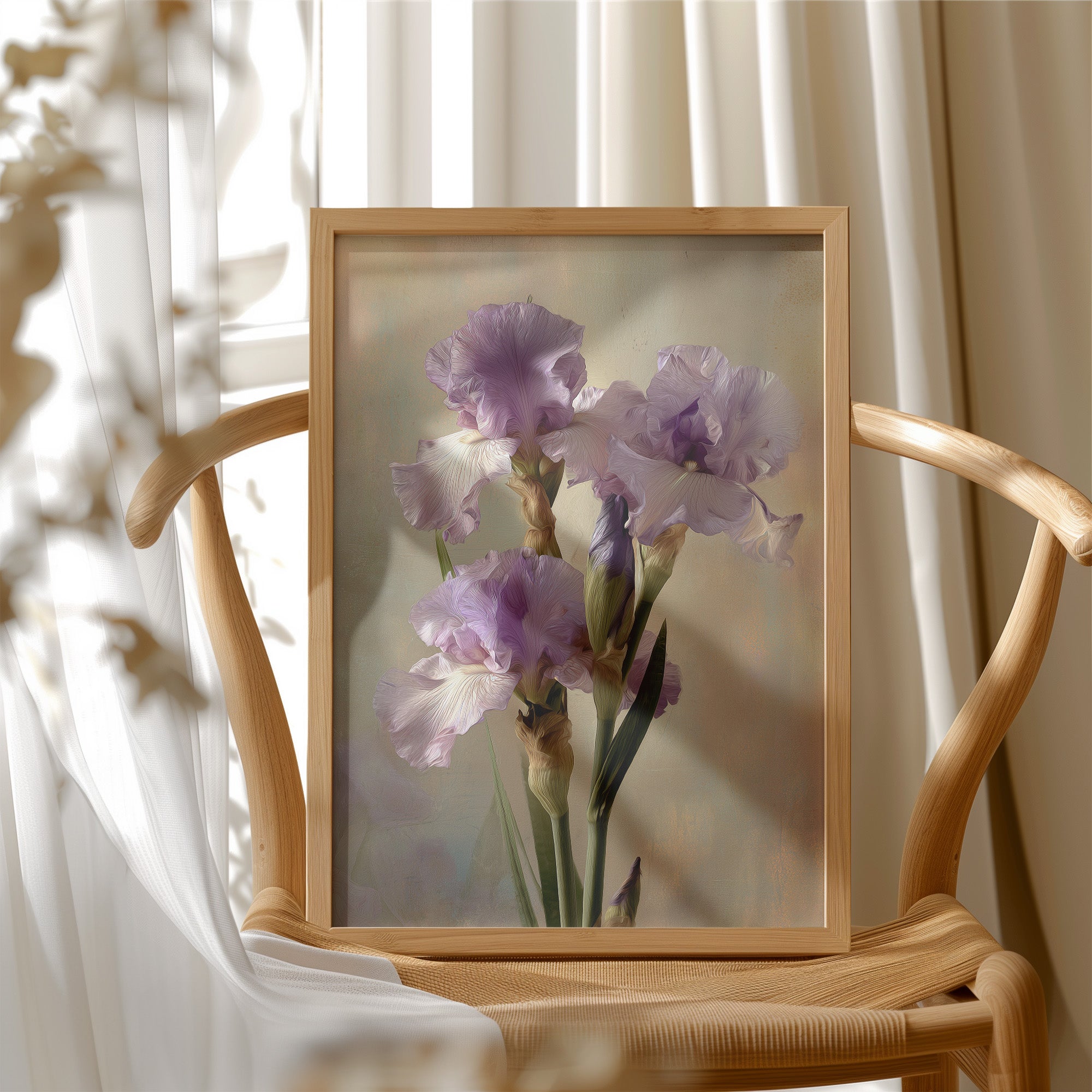 Three Irises in Morning Light