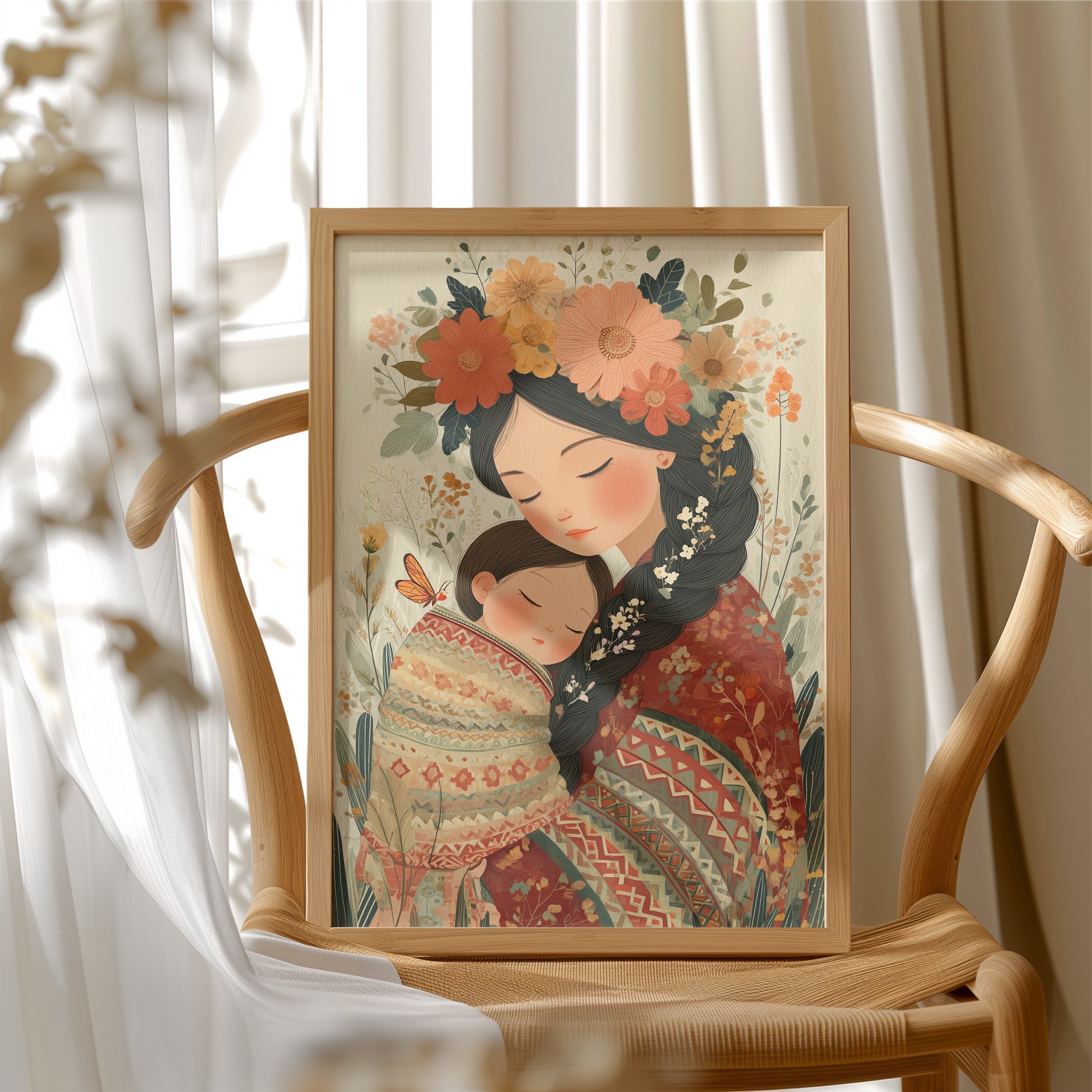 Flowers in Her Hair, Child in Her Arms
