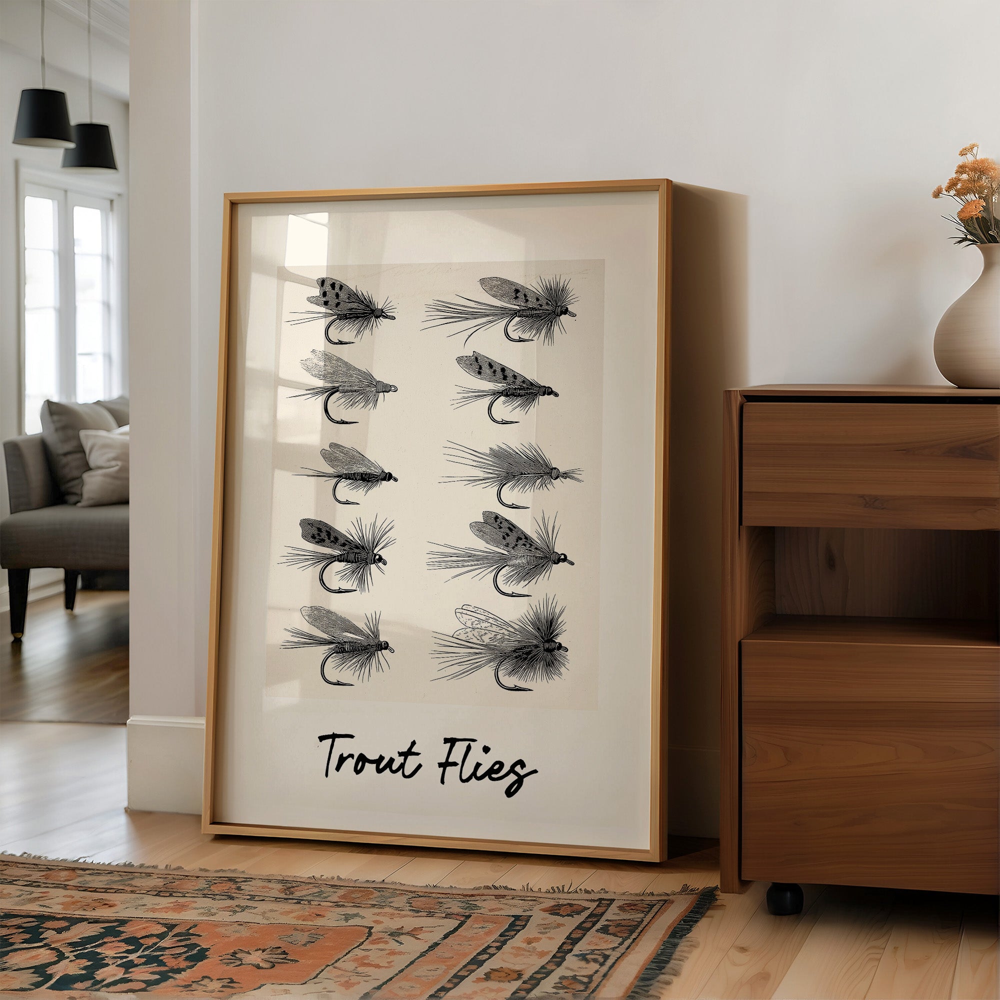 Trout Flies, Ten on the Page