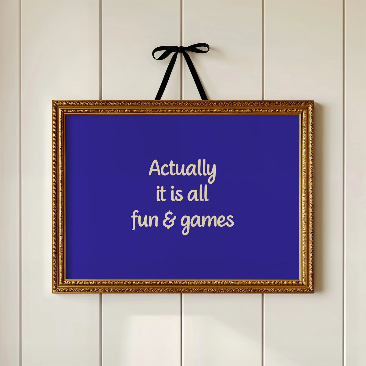 Actually, It Is All Fun & Games
