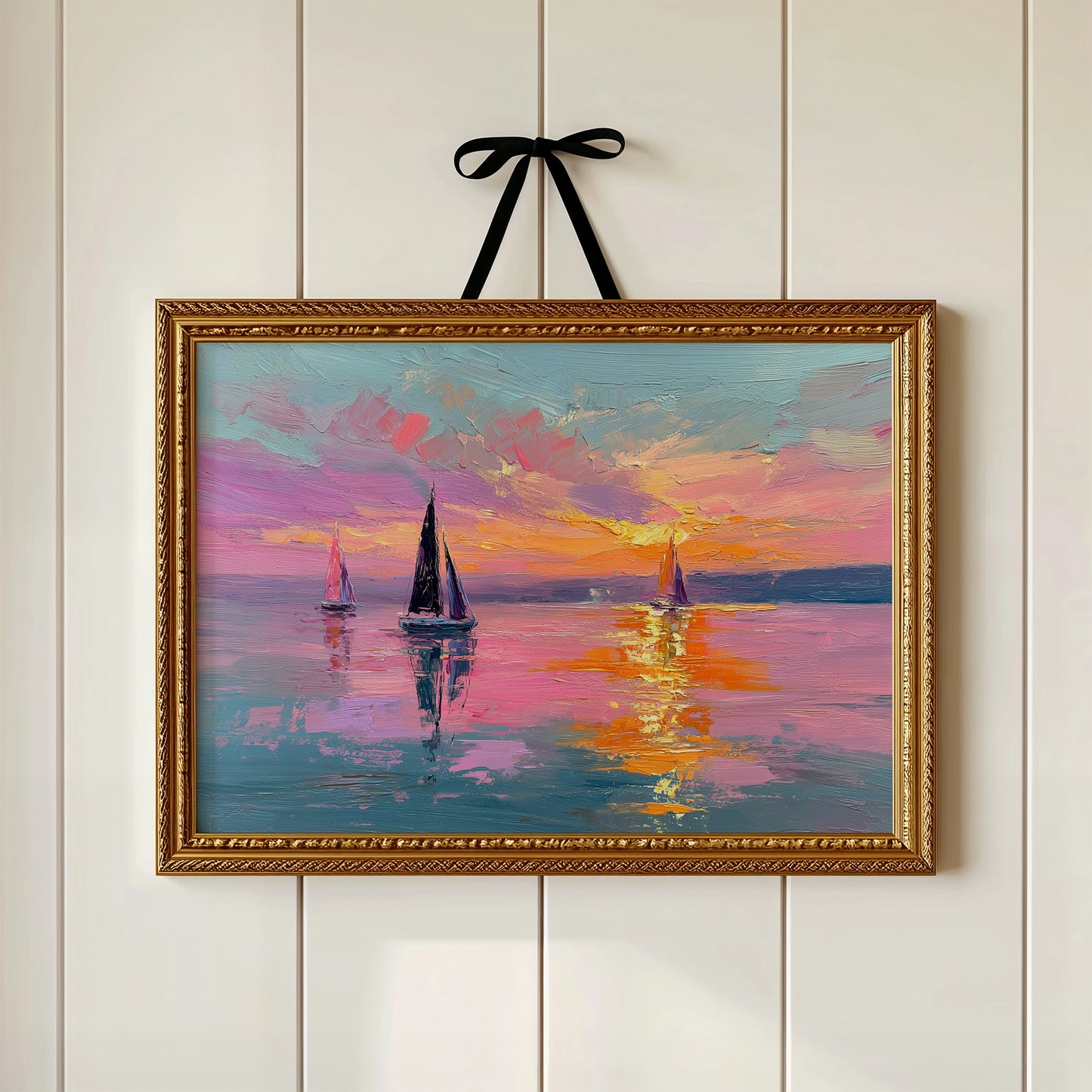 Chasing Gold on a Pink Sea