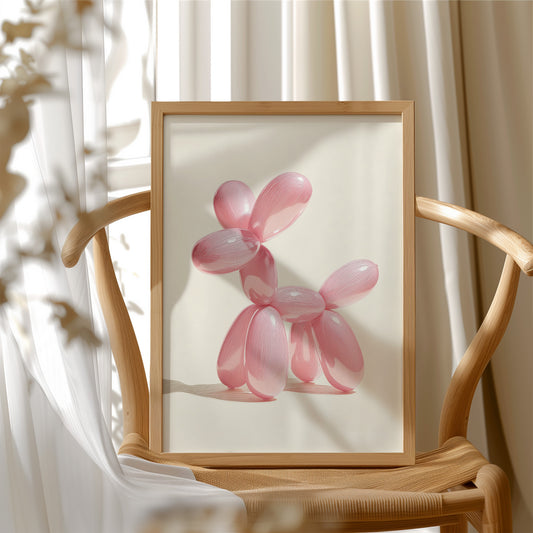 Balloon Pup, Etched in Pink