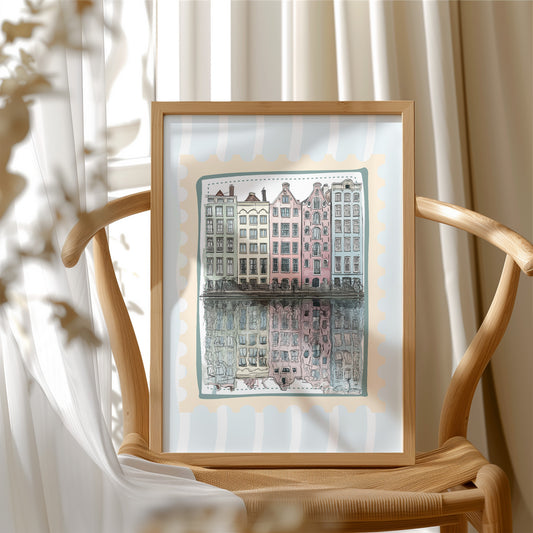 Amsterdam Gables, Stamped in Pastel