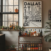 Dallas, Streetlamp Sketch