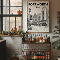 Fort Worth, Marquee Line Art