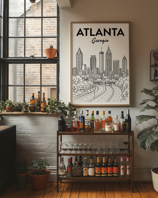 Atlanta, Highway Line Art