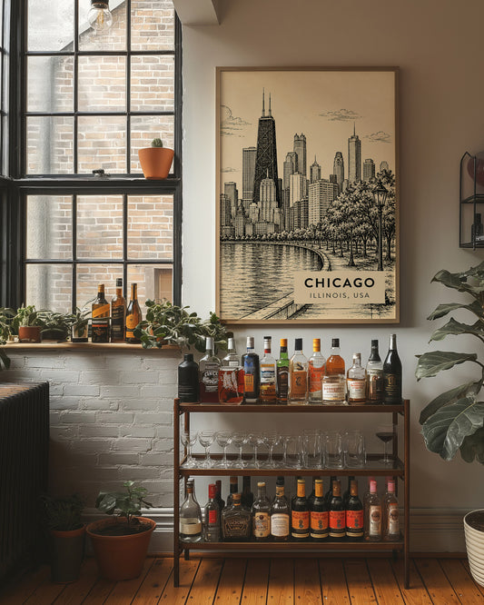 Chicago in Sepia Tones