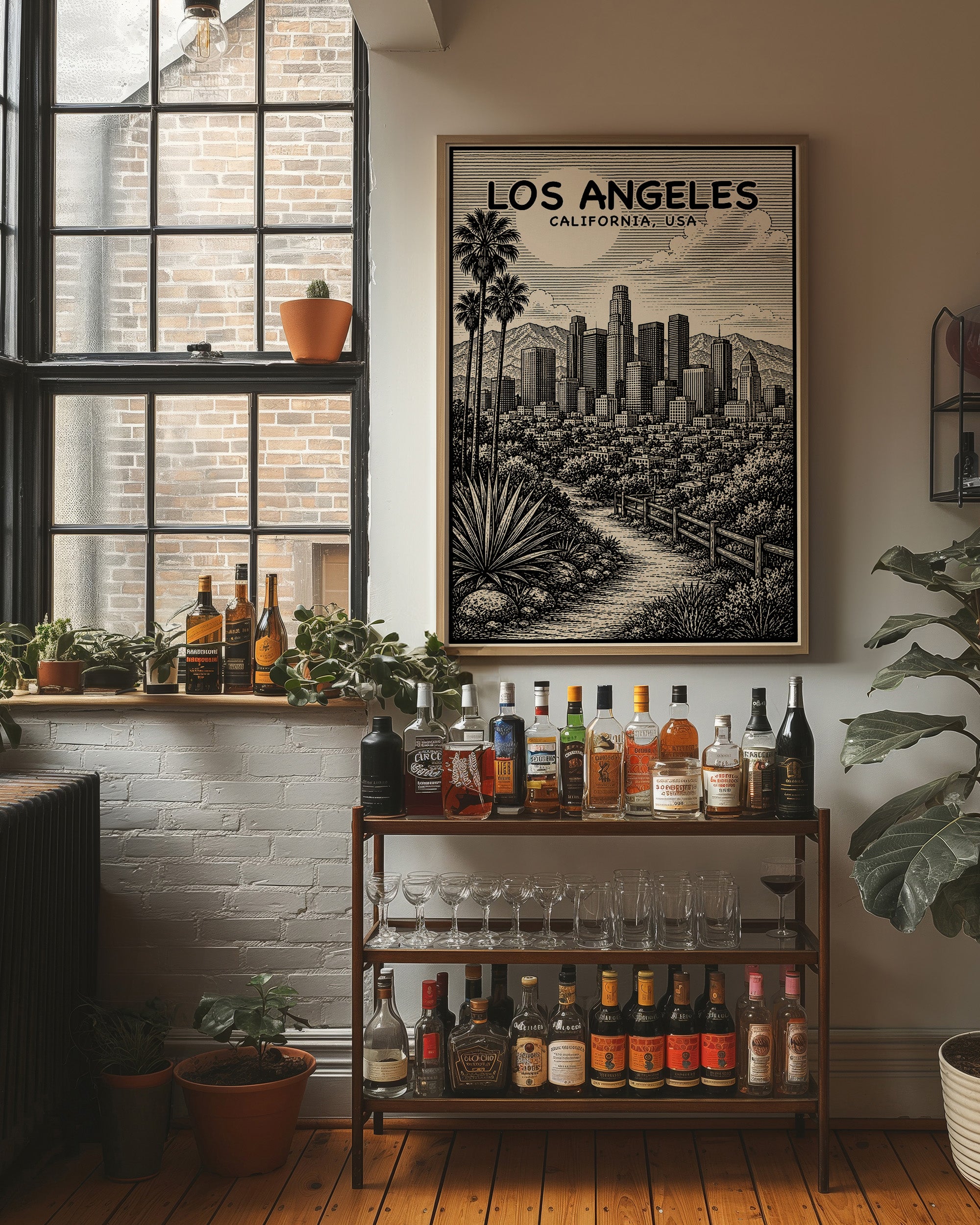 Los Angeles in Woodcut