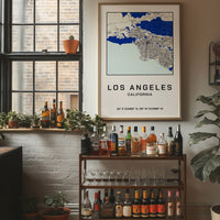 Los Angeles, Mapped in Navy & Gold