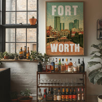 Fort Worth, Riso Print