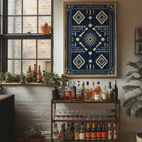 Indigo Southwestern Star Pattern