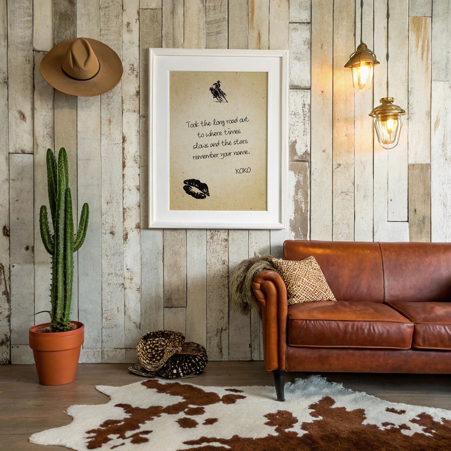 Took the Long Road Out — Cowboy Love Letter Print