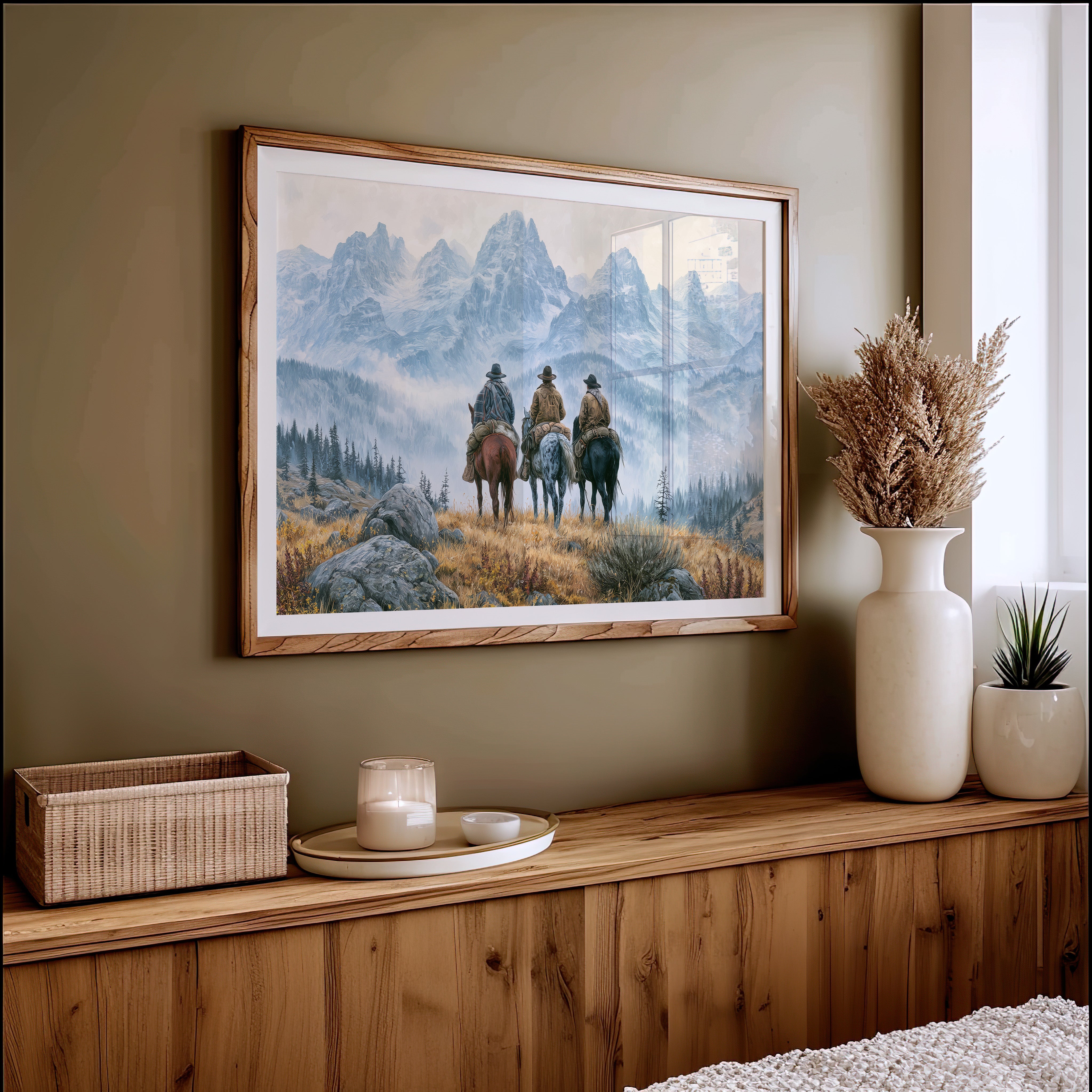 Riders at the Foot of the Tetons