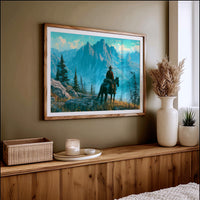 Solitary Ranger in Turquoise Peaks