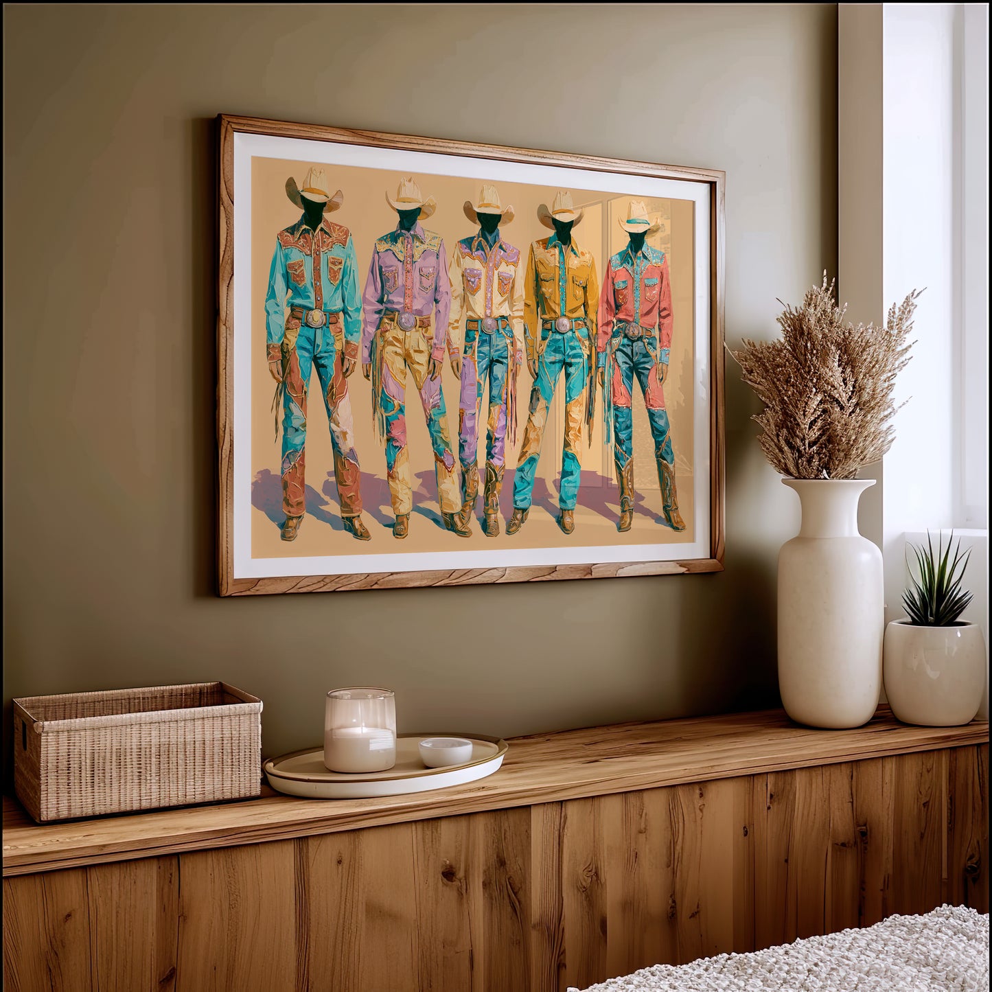 Pastel Parade of Cowboy Suits