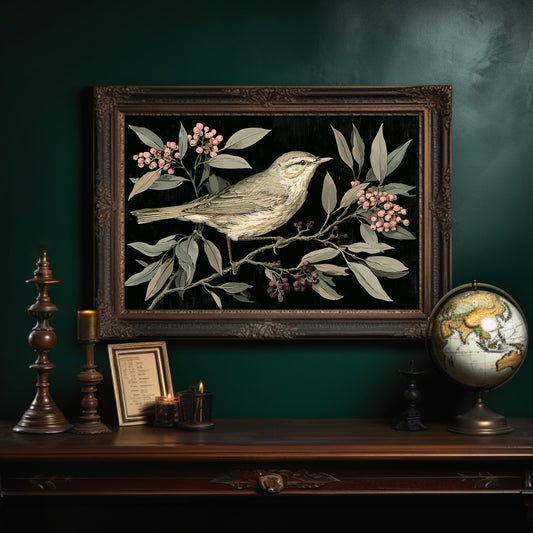 Cream Warbler in the Branches