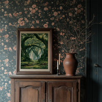 The Mossy Archway — Ancient Forest Path Painting