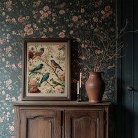 Songbirds and Roses — Vintage Chinoiserie Bird Print
