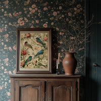 Songbirds and Roses — Garden Chinoiserie Bird Print