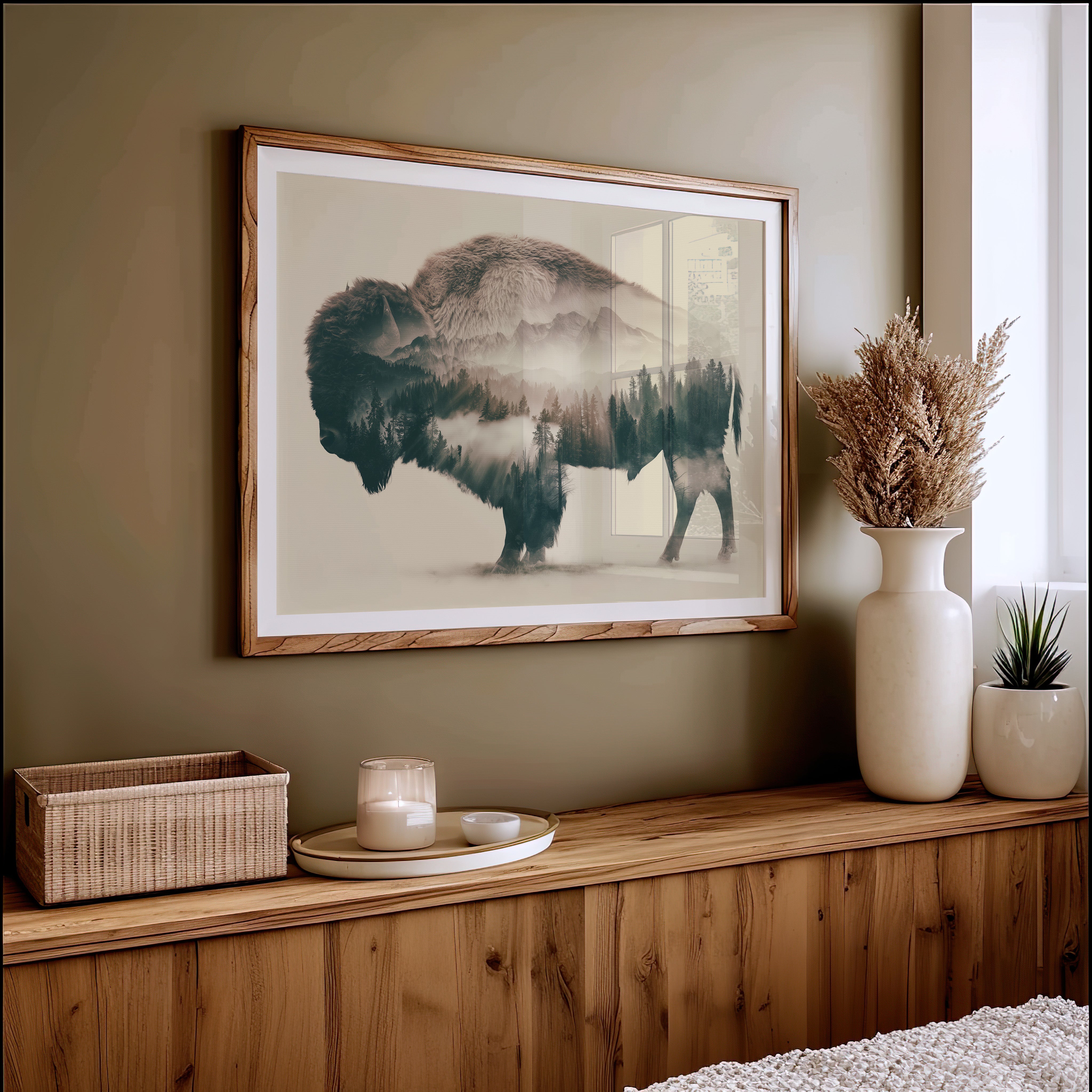 Bison Holds a Forest