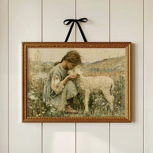 A Girl and Her Lamb
