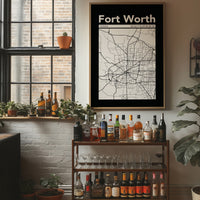 Fort Worth, Mapped in Black