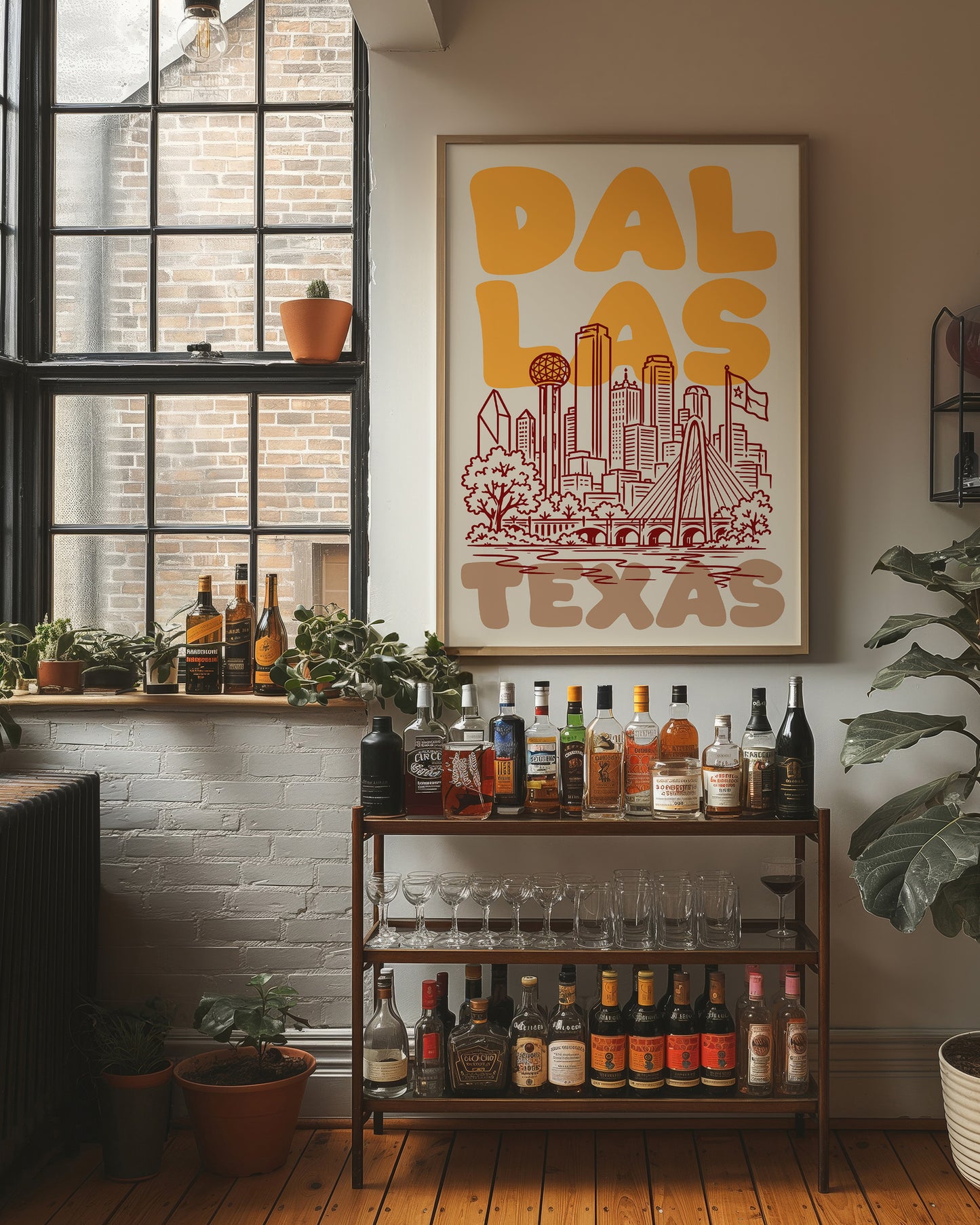 Dallas, Bubble Letter Skyline
