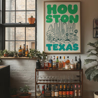 Houston, Bubble Letter Skyline