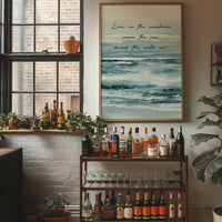 Live in the Sunshine — Seafoam Abstract Quote Print