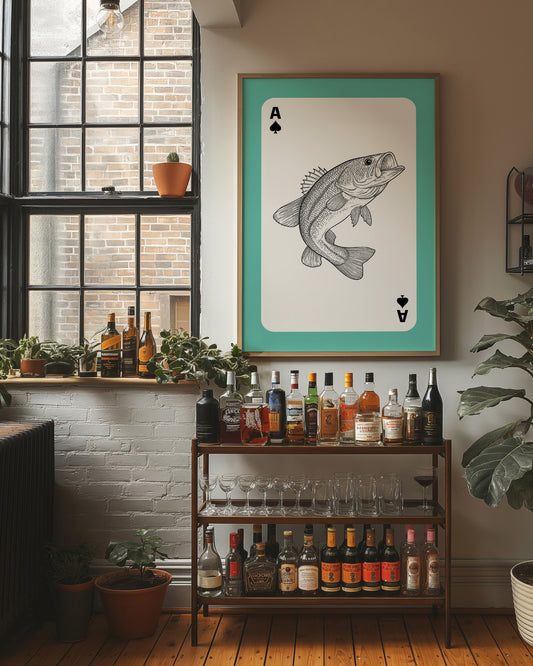 Ace of Bass — Playing Card Wildlife Print