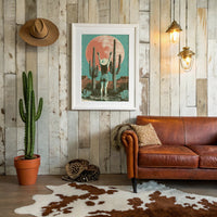 Blood Moon Cowgirl — Retro Desert Screenprint