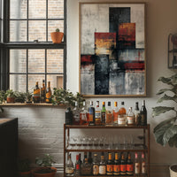 Rust and Concrete — Industrial Color Block Abstract