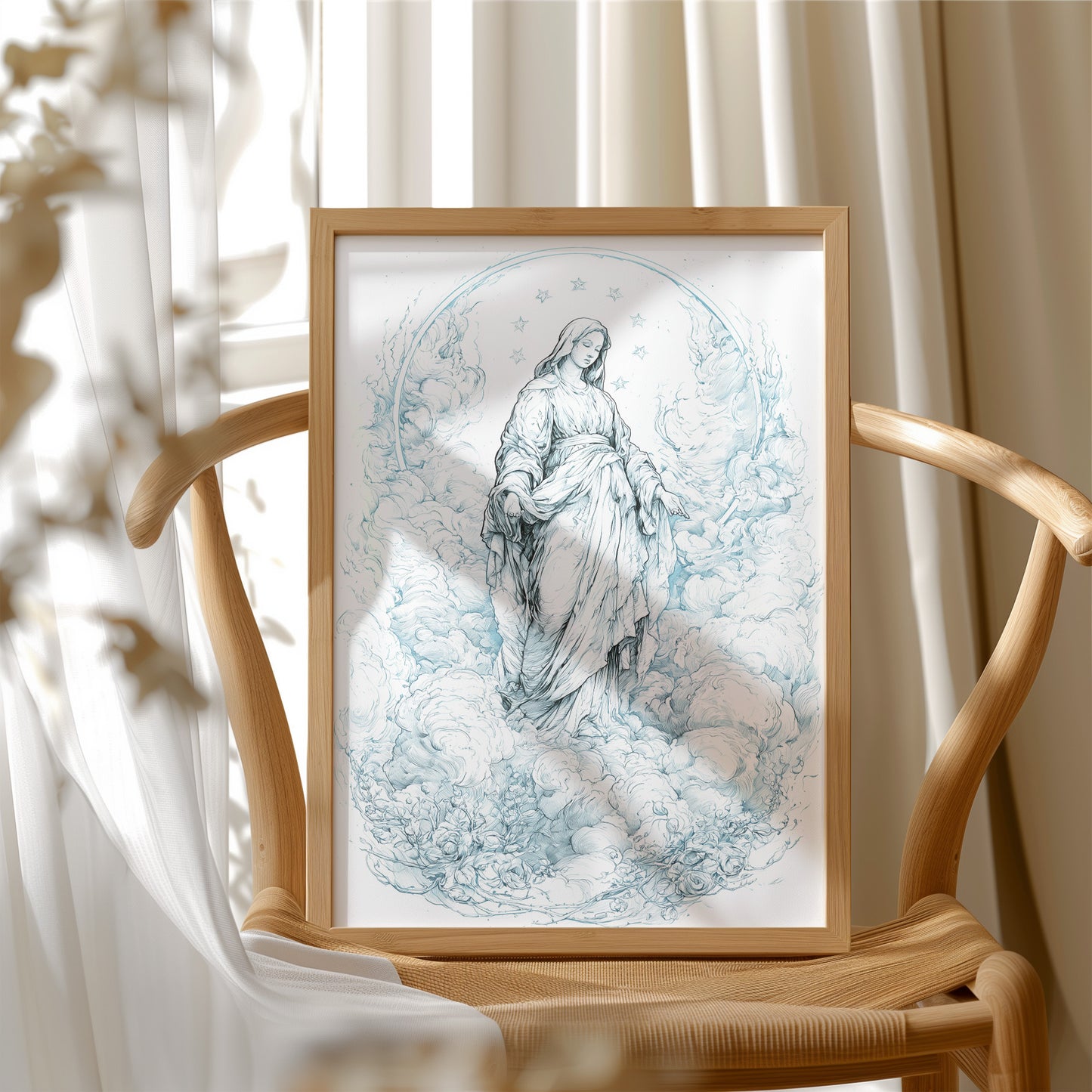 Our Lady of the Clouds — Blue Line Devotional Print