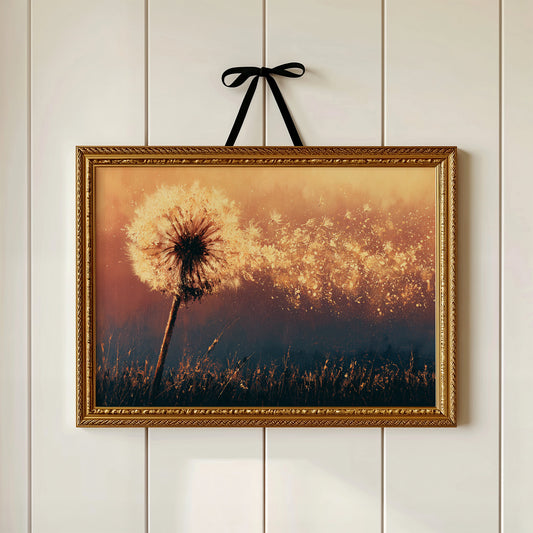 Dandelion Ablaze at Dusk