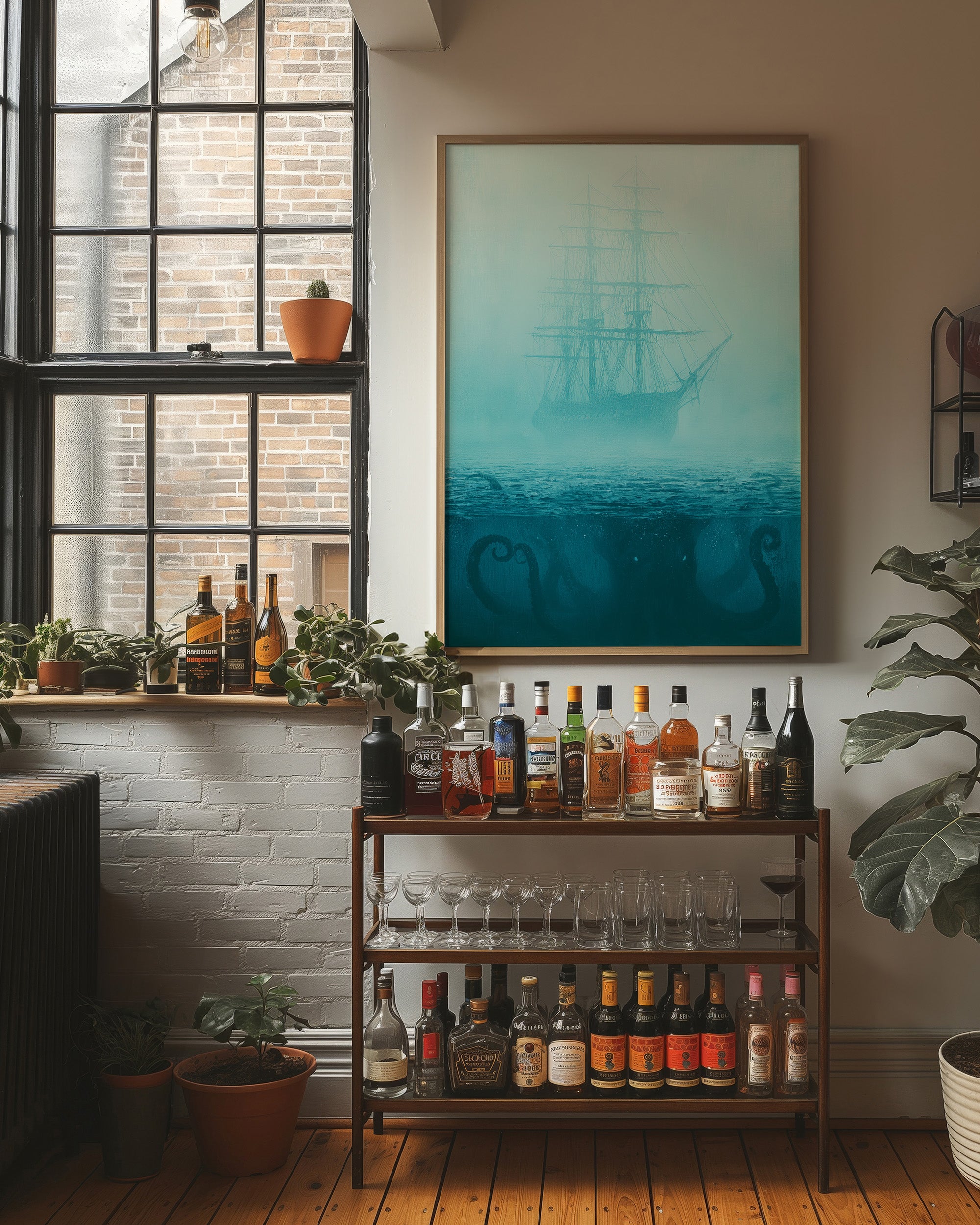 Ghost Ship Adrift Above the Kraken's Reach