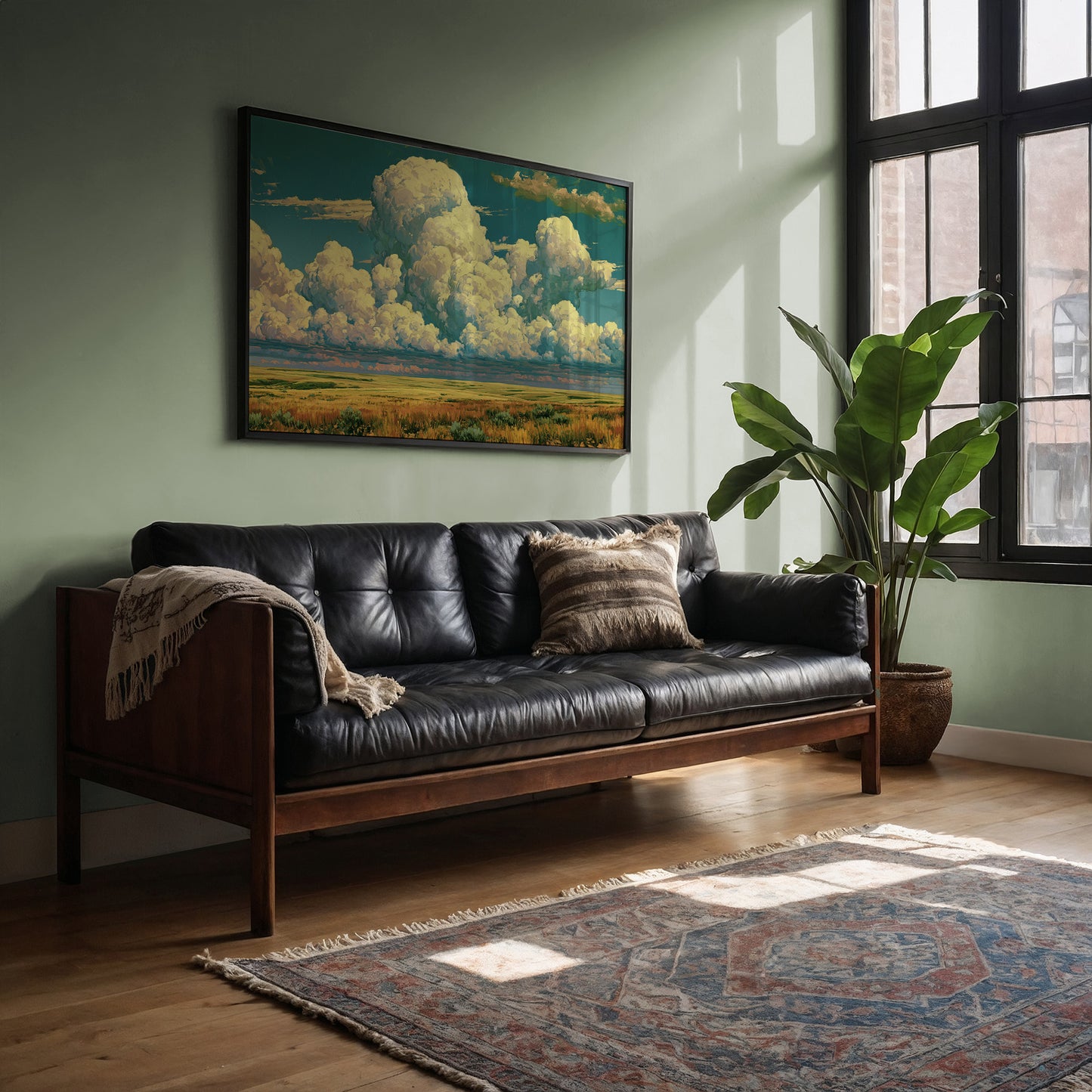 Teal Sky, Towering Clouds
