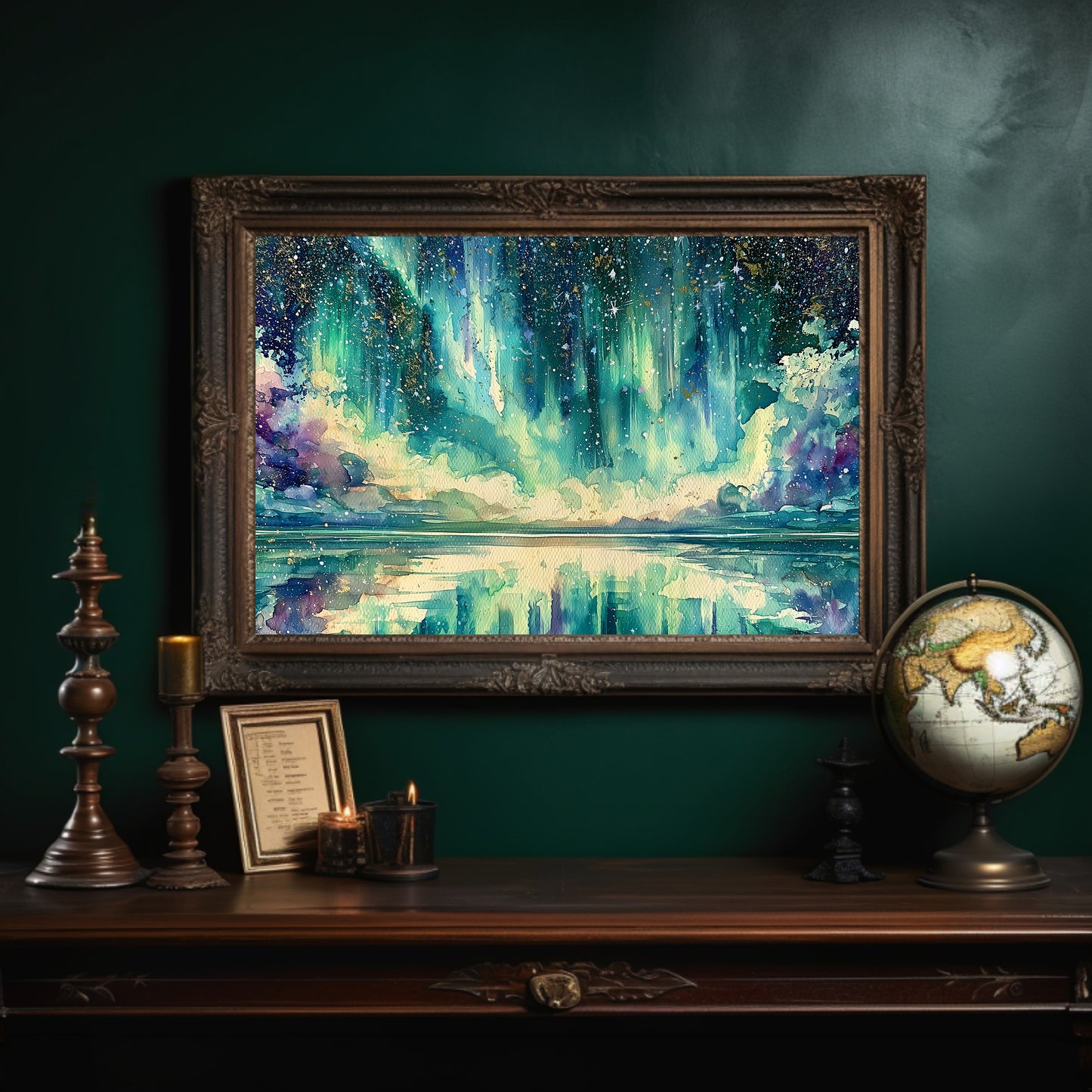 Aurora Spills Into the Lake