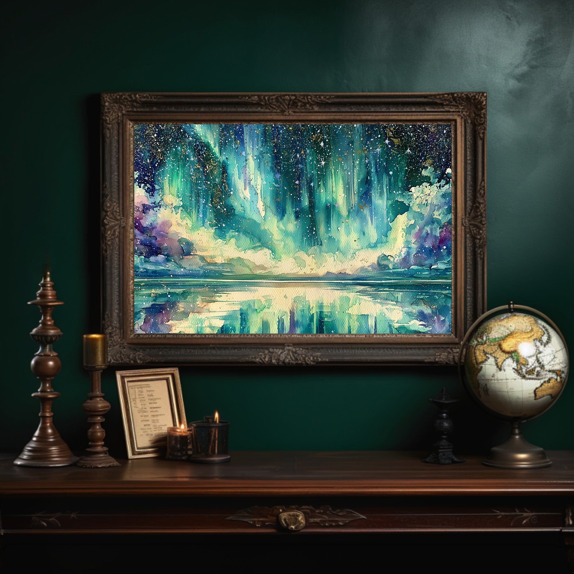 Aurora Spills Into the Lake
