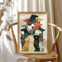 Dog Pack: A Folk Block-Print Chorus