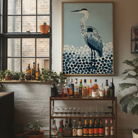 Heron in the Dappled Blue