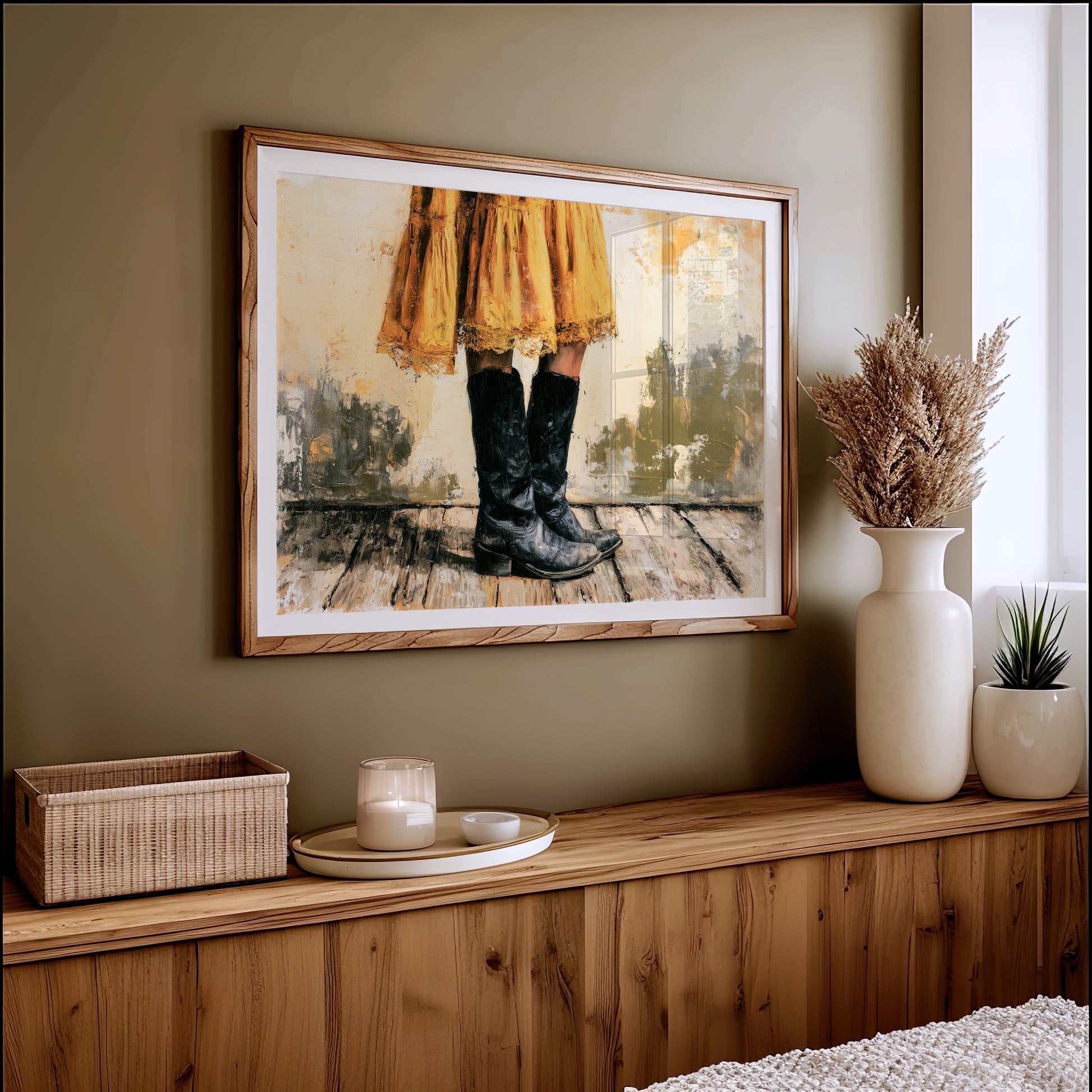 Marigold Skirt, Midnight Boots