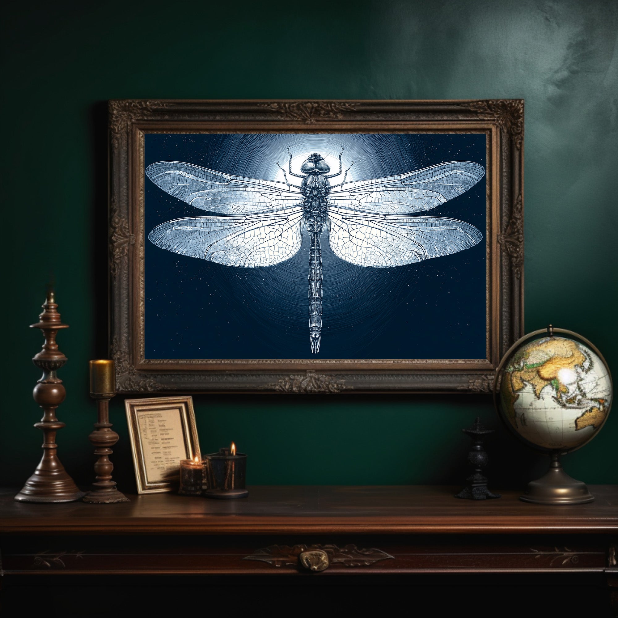 Dragonfly by Moonlight