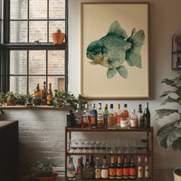 The Lion-Headed Goldfish, Studied in Ink