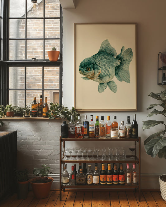 The Lion-Headed Goldfish, Studied in Ink