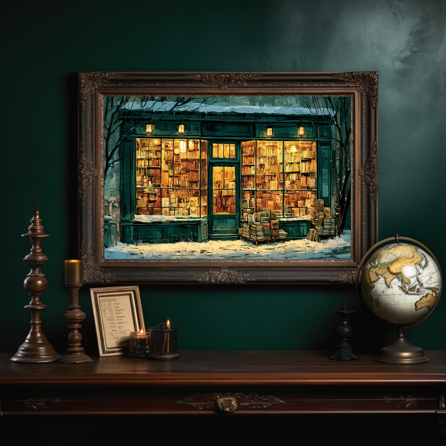 Winter Light at the Bookshop