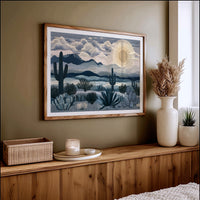 Moonrise Over the Saguaros