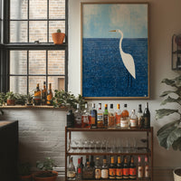 Egret in the Blue Shallows